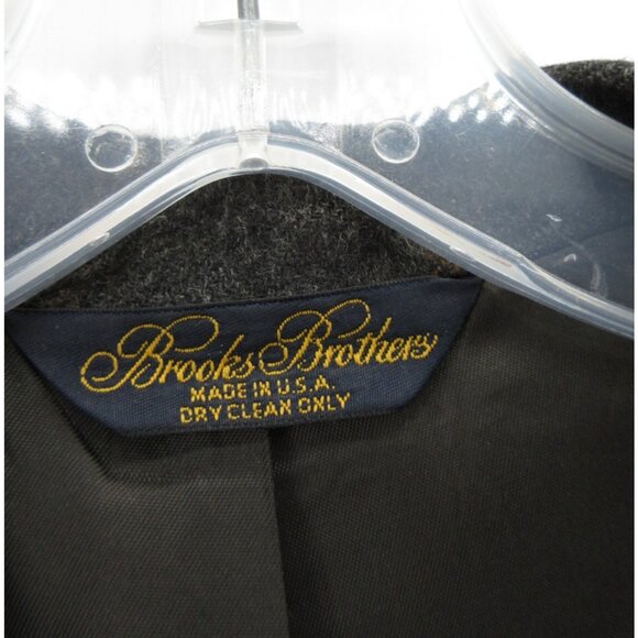 VINTAGE Brooks Brothers Sport Coat 44 Blazer Camel Hair Windownpane * - Picture 11 of 15